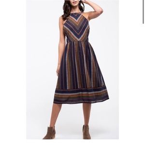 ISO blu pepper blue halter neck dress S